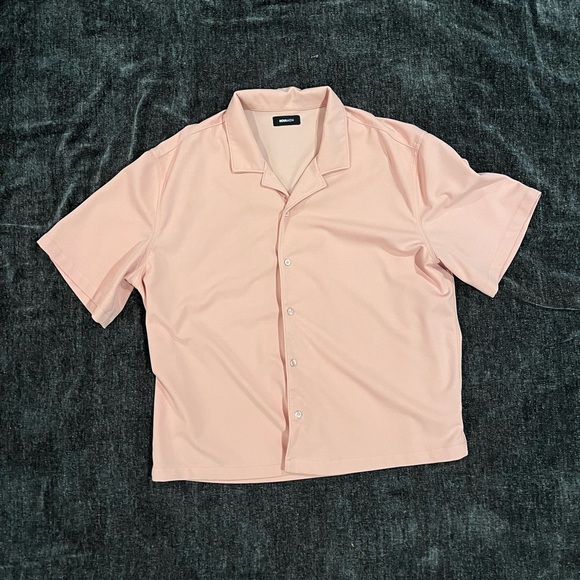 Fashion Nova Men Pink button up resort shirt - Picture 1 of 1